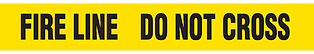 A photograph of a 05302-1 barricade tape, fire line do not cross, 2.0 mil, 1000 feet/roll.