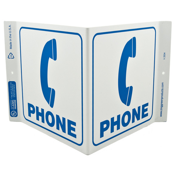 Photograph of the Phone Wall-Projecting V-Sign w/ Icon.