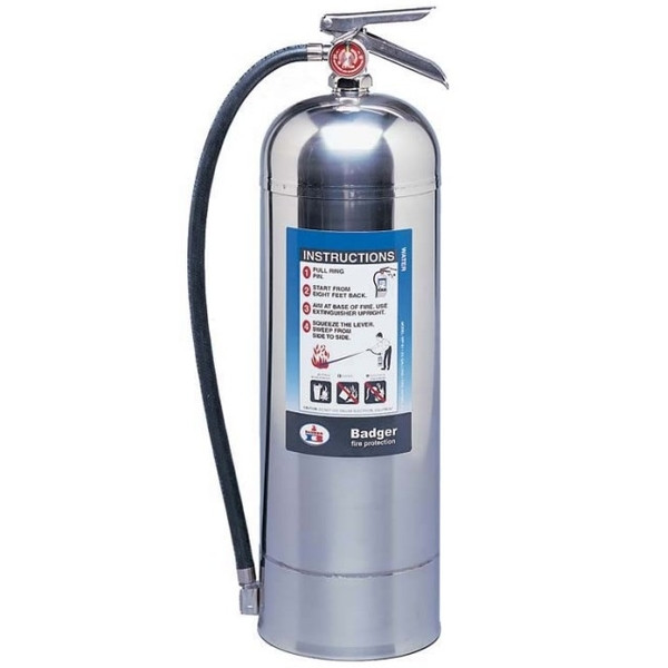 Badger's Fire Extinguisher ランプ Badger Model WP-61-2 Stainless Steel Extra Water Fire Extinguisher
