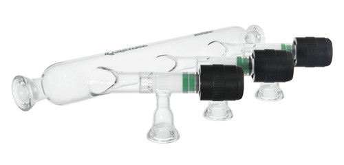 A photograph of a af-0061 single line vacuum manifold complete system with 3 ports.