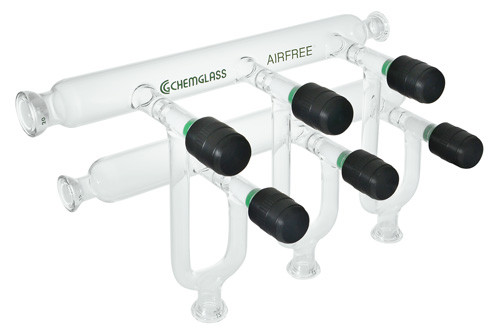 A photograph of a af-0300-13 double bank vacuum manifold w/ 3 ports.