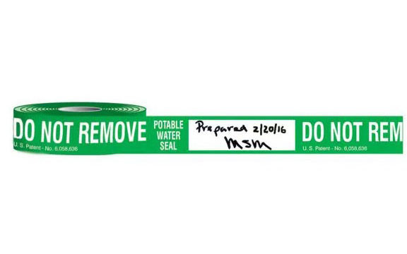 Photograph of Potable Water Cooler Tape.