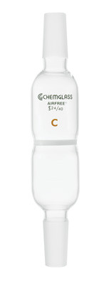 A photograph of a af-0544 filter tube w/ inner standard taper joints.