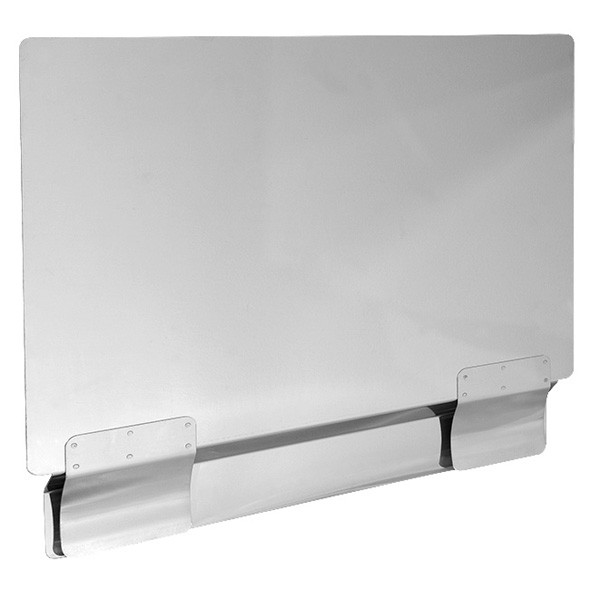 A photo of a stainless steel Fryer Splash Guard