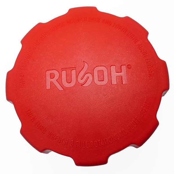 A photo of the top side of the Rusoh fluffing wrench.