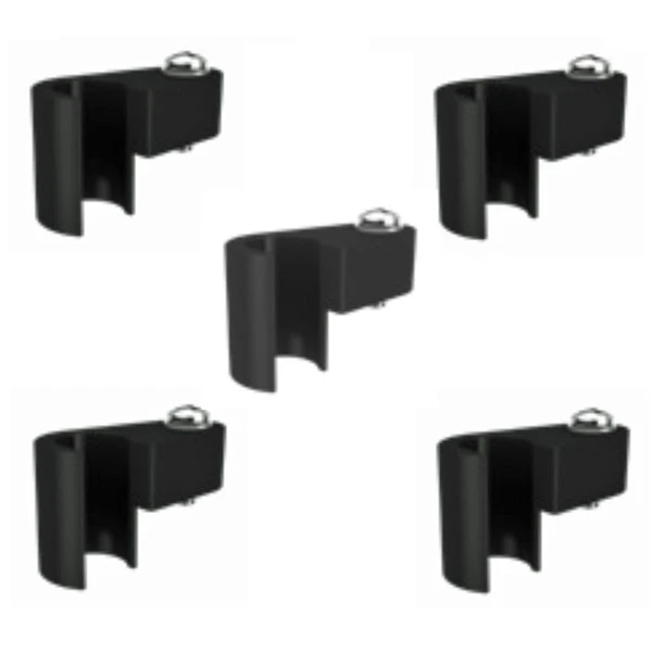 A picture of five LS-S-80345-5 Hose Clamps.