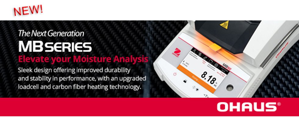 New generation of Ohaus moisture analyzers
