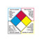 Drawing of NFPA diamond with annotations that appear on label.