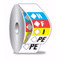 Labels with a blank space at the top for the chemical name and other information as well as spaces to assign the hazard rating for each color (blue, red, yellow, white).