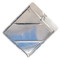 Photograph of solid back stainless steel dot placard holder frame system.