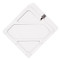 Photograph of solid back painted white dot placard holder frame system.