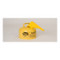 Photograph of yellow type 1 galvanized steel safety can with 2 gallon capacity and optional attached funnel.
