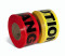 Photograph of red and yellow roles of barricade tapes.