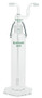 A photograph of a complete CG-1114-15 gas washing bottle includes the stopper, body, and stainless steel springs.