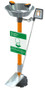 A photograph of a Guardian G1760HFC pedestal-mounted eyewash with optional hand/foot control.