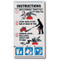 A photograph of a 09961 ABC fire extinguisher with hose instructional label.