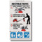 A photograph of a 09961 ABC fire extinguisher instructional label.