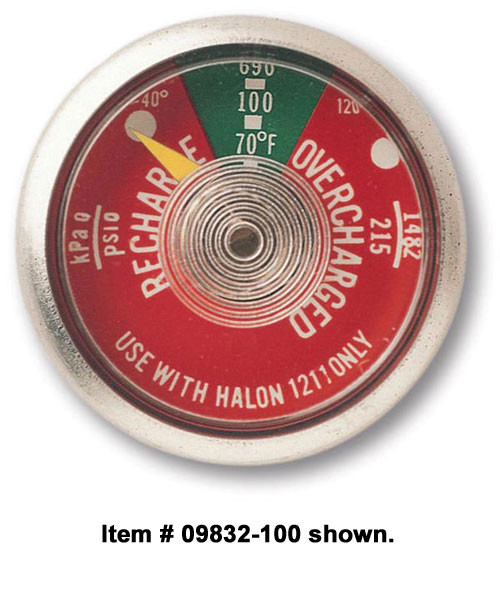 Halotron I Fire Extinguisher Gauges
