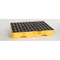 A photograph of a 04311 model 1645 eagle low-profile, forkliftable 4 drum spill containment pallet.
