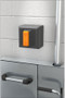 A photograph of an AP280-240 Series Electric Alarm Units for Surface-Mounted Laboratory Units mounted above a recessed safety station.