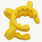 A photograph a yellow size 14 24000 plastic standard taper joint clip.
