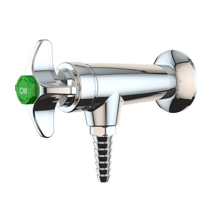 L5100FT-325 Wall-Mounted Laboratory Water Valve, 90° Angle, Chrome