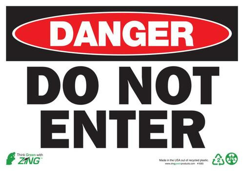 Zing Danger Do Not Enter Signs, 10