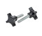 Photograph of two stabilizer knobs for stainless steel laboratory support stands.