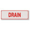 Photograph of the Drain Aluminum Sprinkler Identification Sign.
