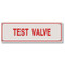 Photograph of the Test Valve Aluminum Sprinkler Identification Sign.