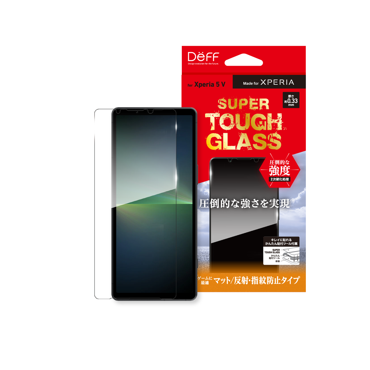 SUPER TOUGH GLASS Screen Protector for Sony Xperia V(Matte・anti-fingerprint)