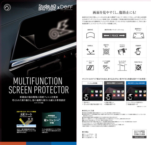 Studie AG X Deff MULTIFUNCTION SCREEN PROTECTOR forCarved Wide Display - G2X 3/4 Series LCI After M/C + iX + G80/81/82/83 M3/M4 + G87M2 