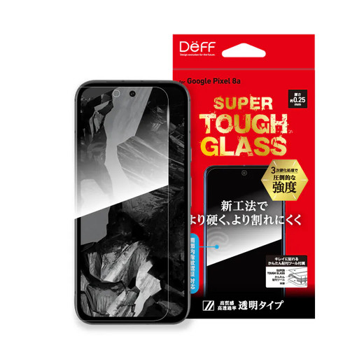 SUPER TOUGH GLASS for Google Pixel 8a（Support Fingerprint Recognition/ Transparent）