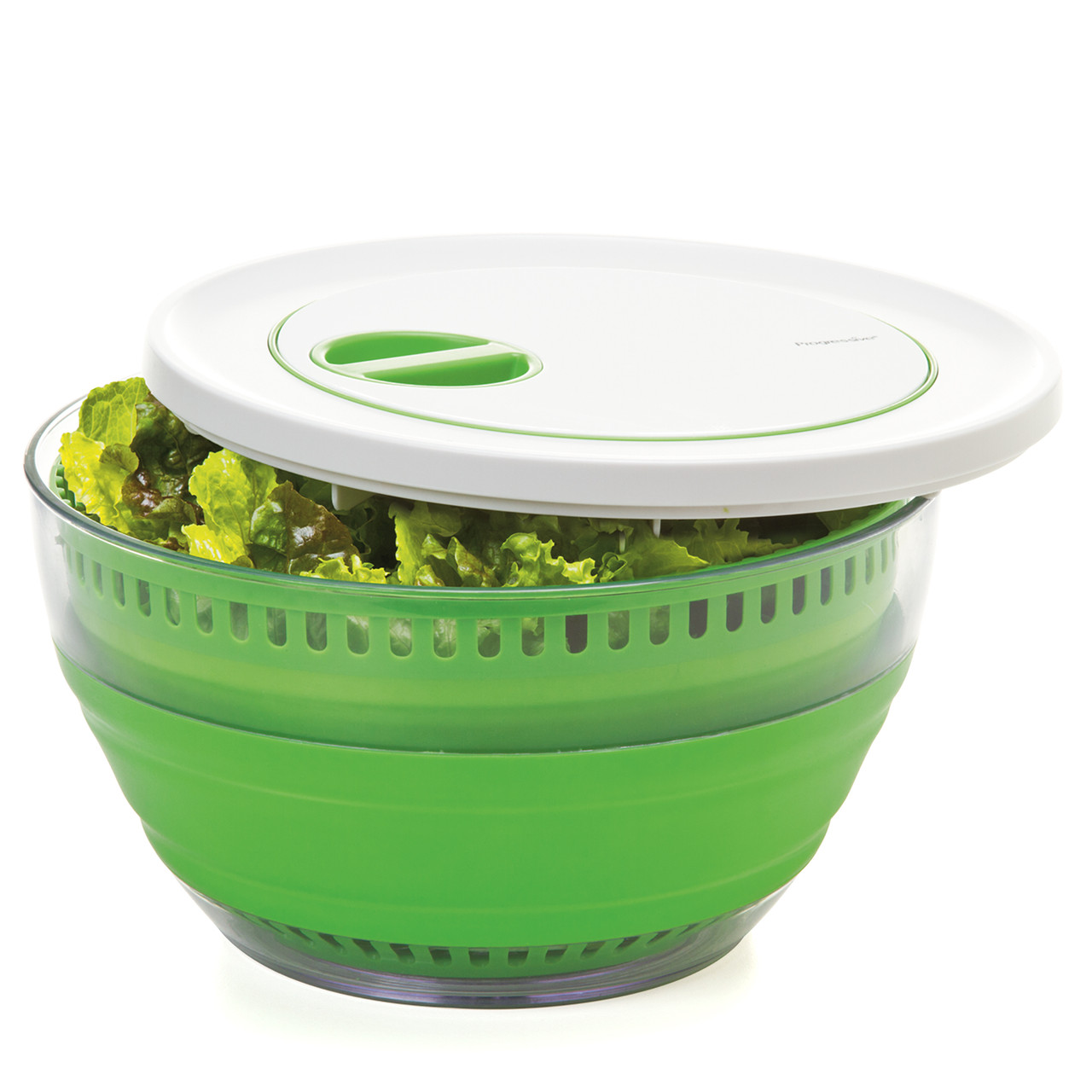 Brentwood 5 Quart Salad Spinner with Serving Bowl in Green