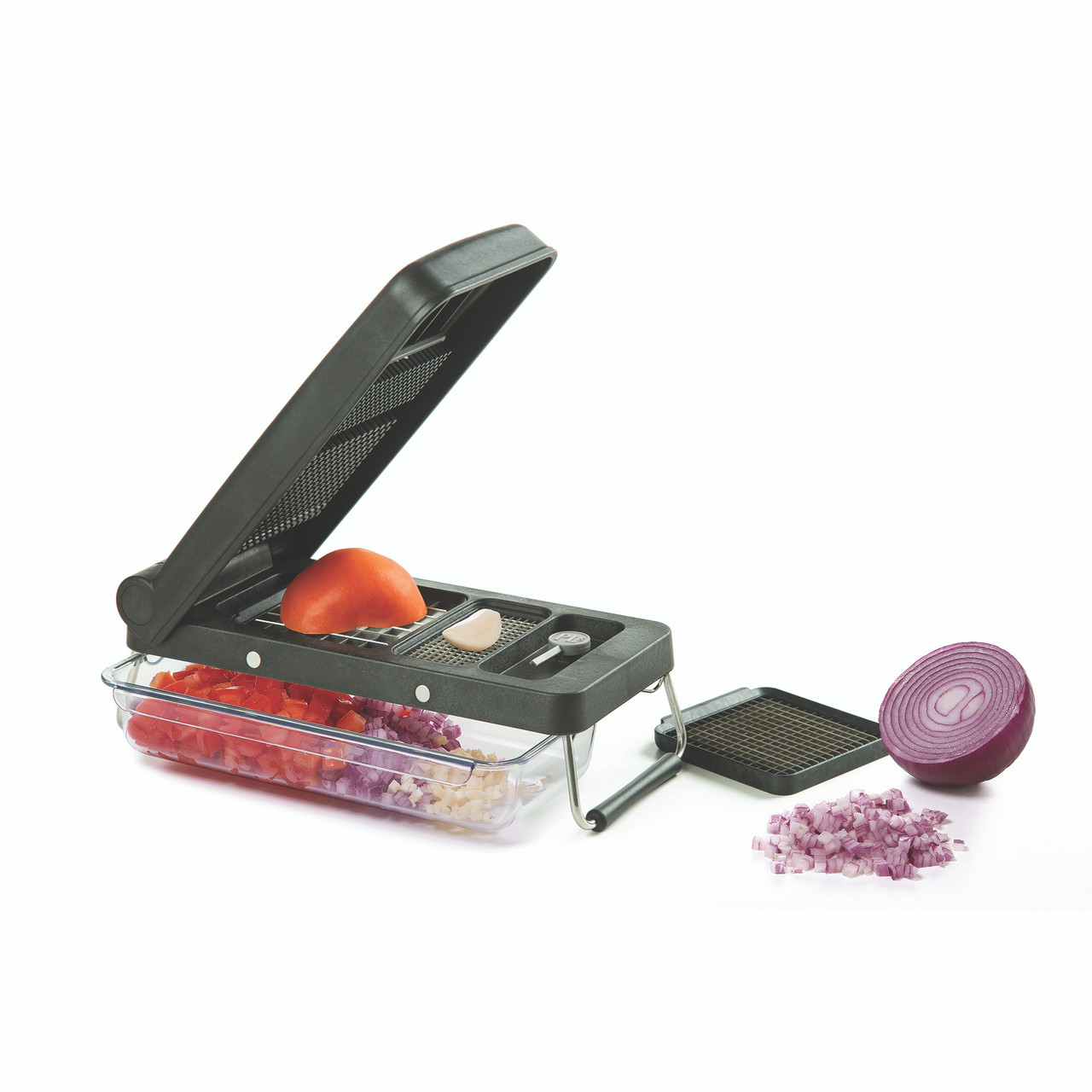 Seeding and chopping machine - Electric tomato press and chopper combi