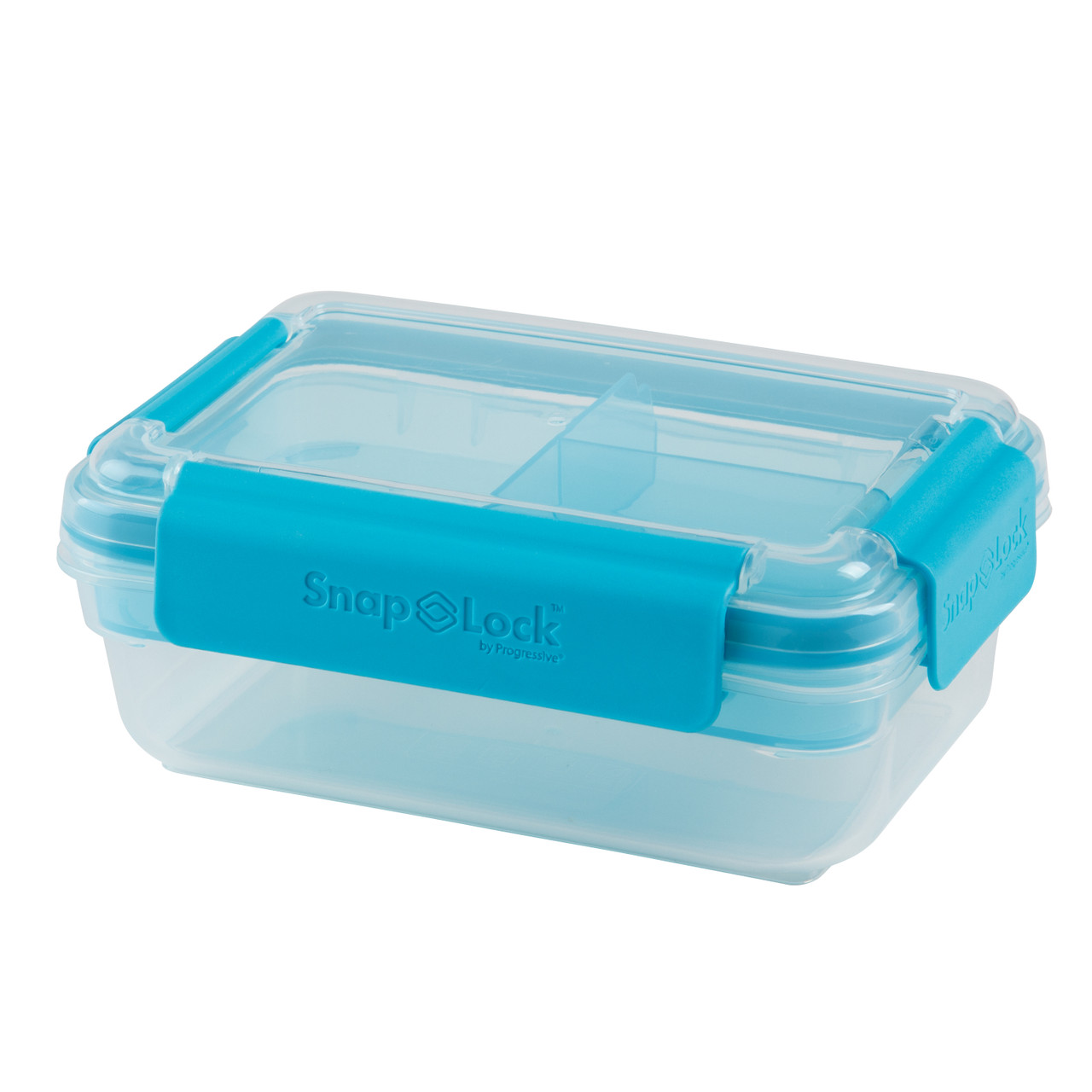 Snaplock by Progressive Snack Box Container - Blue, SNL-1020B Easy-To-Open, Leak-Proof Silicone Seal, Snap-Off Lid, Stackable
