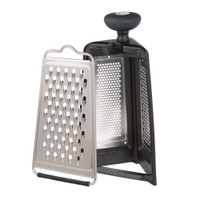 Removable course grater for easy cleaning.