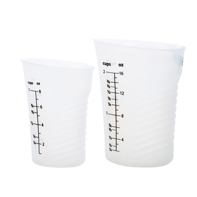 White Large Print Measuring Cups - Vision Forward