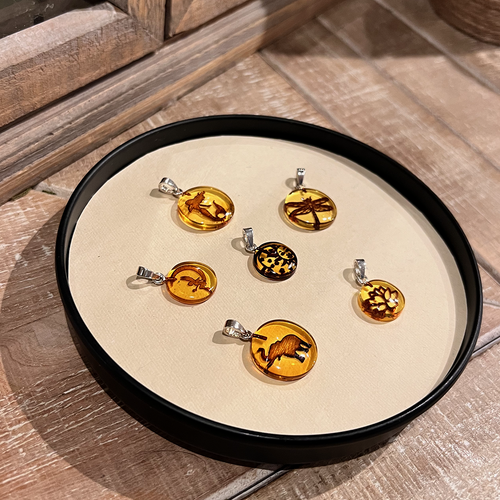 Amber Intaglio Pendant