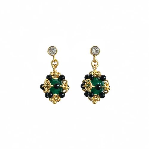 2471-A: Black Onyx/Green Agate