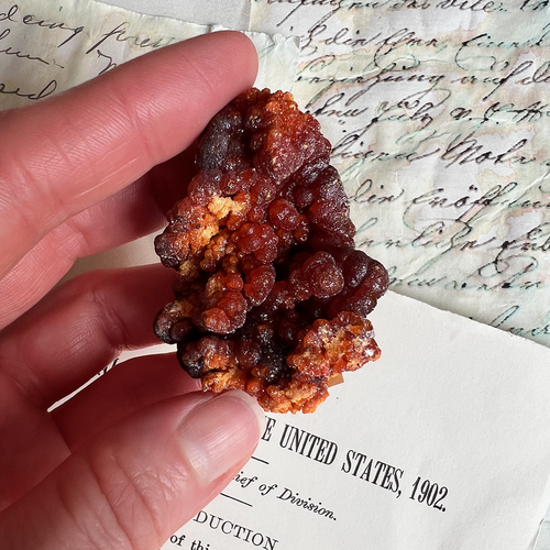 Sparkling Zincite Crystal Specimen from Poland