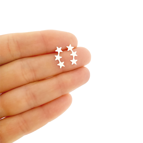 Three-Star Stud Earring