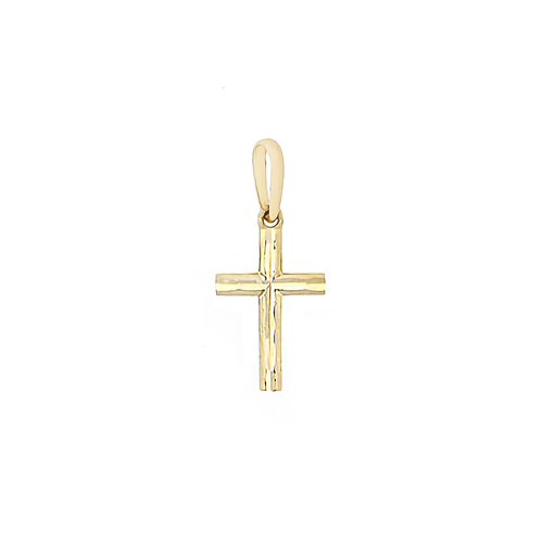 Diamond-cut Cross Charm