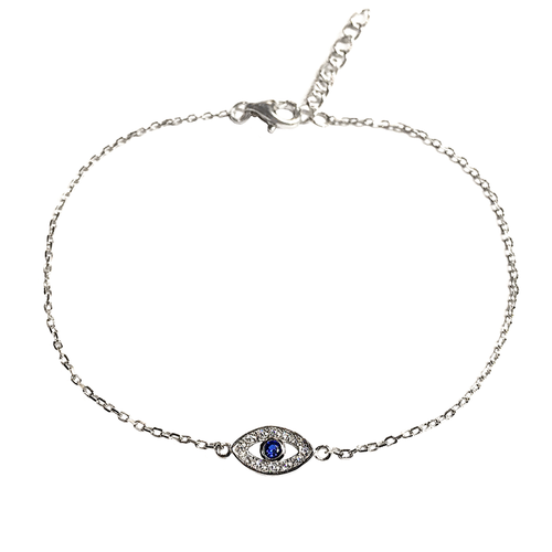 Silver and CZ Eye Bracelet