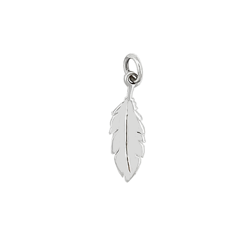 Silver Feather Charm