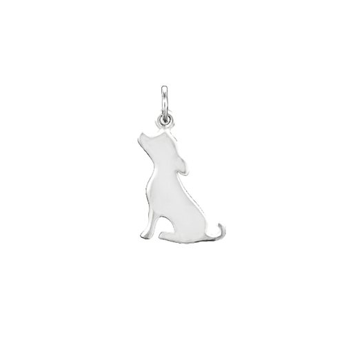 Silver Dog Charm