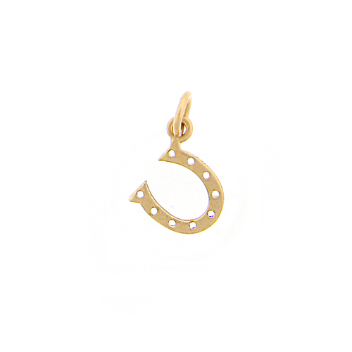 24k Gold-Plated Sterling Silver Horseshoe Charm