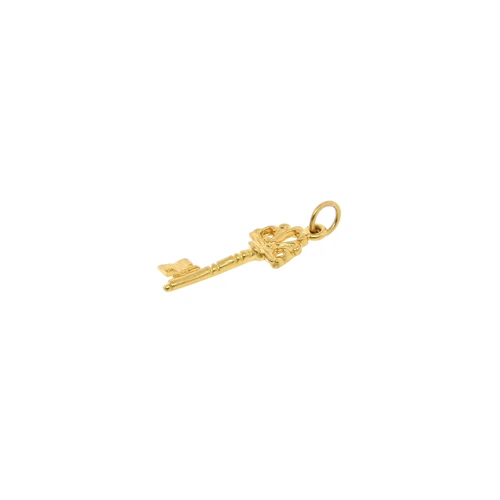 24k Gold-Plated Sterling Silver Vintage Key Charm