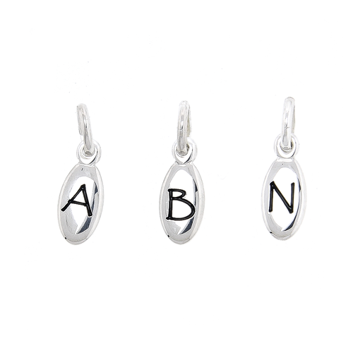 Oval Initial Charm