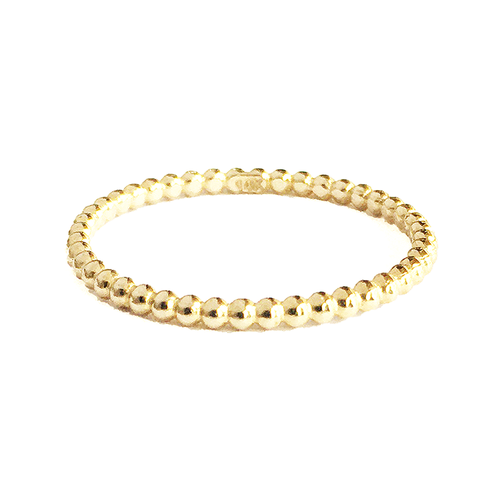 14k Beaded Band - size 6